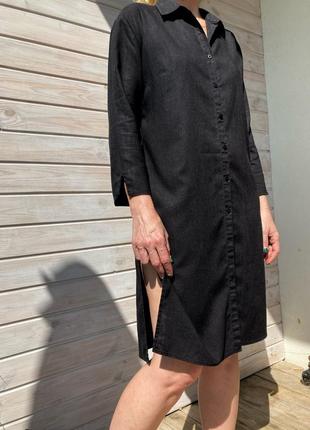 Сукня сорочка бохо льон розрізи