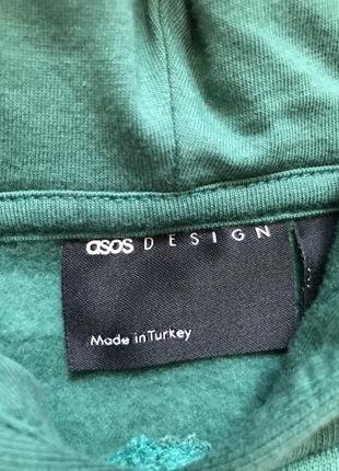 Крута, тепла кофта толстовка з начосом, оверсайз, з імітацією футболки asos design. m6 фото