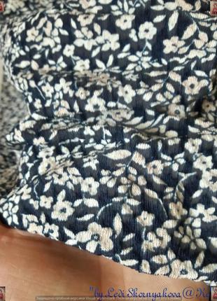 Фирменное next платье -миди в мелкие цветочки на синем фоне с открытой спинкой, размер 4хл5 фото
