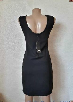 Фірмове ax paris силуетное маленьке чорне плаття з сріблястим малюнком, розмір л-ка2 фото