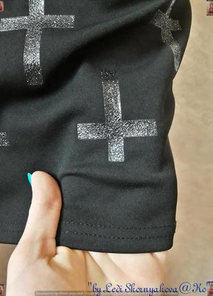 Фирменное ax paris силуетное маленькое чёрное платье с серебристым рисунком, размер л-ка6 фото
