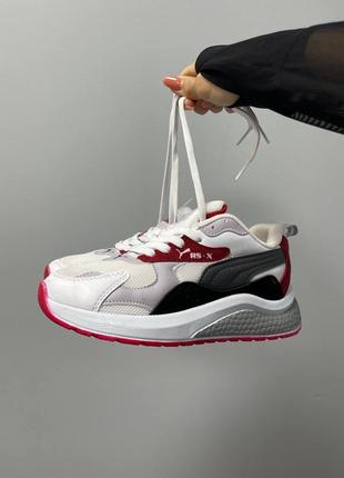 Кросівки puma rs-x 'white red'7 фото