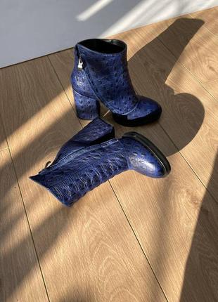 Черевики з італійської шкіри рептилія жіночі черевики6 фото