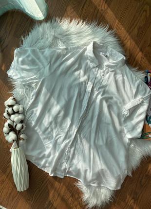 Стильна легенька біла сорочка3 фото