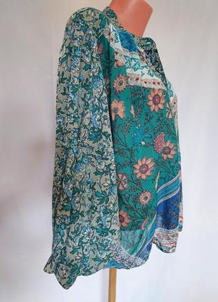 Блуза в этно стиле* бохо* кантри derhy(размер 38)2 фото