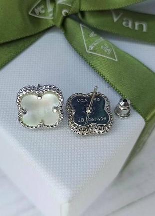 Брендовые серьги в стиле van cleef(vca, клевер, ван клиф)❤️