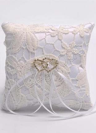 Подушка для обручальных колец 10х10см (weddingpillow4)