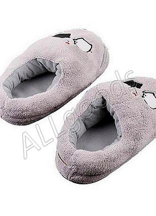 Тапки с подогревом серые. работают от usb порта (подошва 26-27см)3 фото