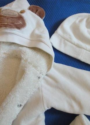 Куртка меховушка от 0 до 6 месяцев кофта мишка медведь костюм3 фото