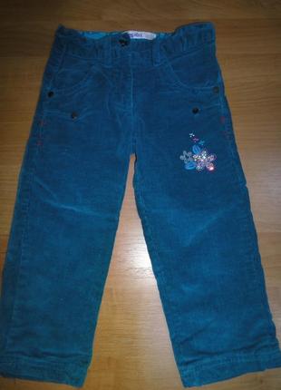 Фирмовые теплые вельветовые штаны джинсы на х/б подкладке zeplin