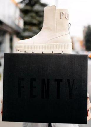 Жіночі шкіряні черевики puma x fenty by rihanna chelsea sneaker boot men's women's9 фото
