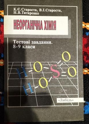 Тестові завдання 8-9 клас хімія