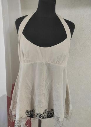 Шовкова майка блуза з великим красивим вирізом і відкритою спиною від karen millen1 фото