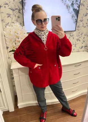 Пальто шуба шубка кардиган куртка альпака с капюшоном  зебра