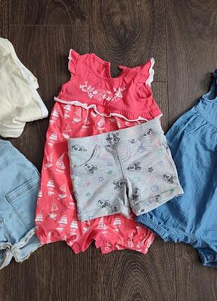 Сет. речі на дівчинку пісочник шорти 74-86 см