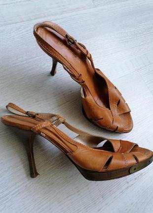 🌹кожаные туфли 🌹винтажные босоножки 🌹туфли с ремешками1 фото