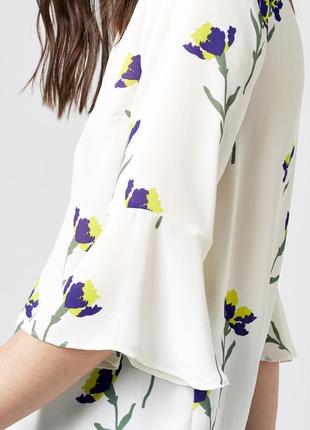Красивая блузка с ирисами warehouse, m9 фото