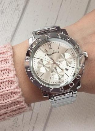 Стильные женские часы серебристые , годинник