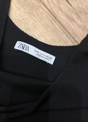 Zara чорна базова майка5 фото