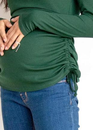М'яка кофта для вагітних та годуючих з секретом годування зелена (кофта для вагітних і годуючих)7 фото