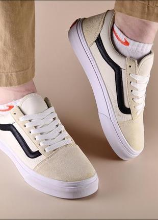 Женские кроссовки vans beige7 фото