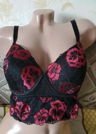 Бюстгальтер с цветами 85в❤️