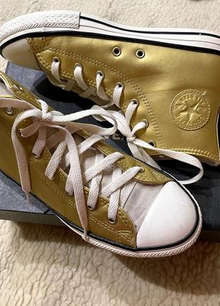 Кеды Converse s Pride Chuck Taylors золотистые высокие