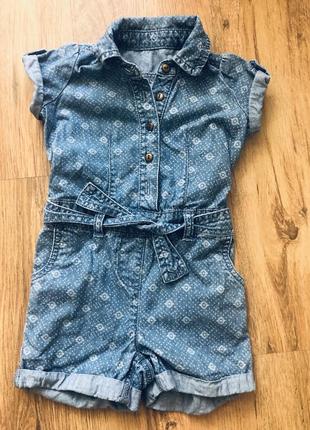 Джинсовый комбинезон , летний комбинезон