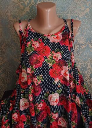 Красива жіноча блуза у квіти зі шнурівкою блузка кофта кофточка великий розмір батал 56/58/604 фото