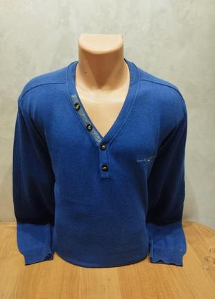 Розкішний бавовняний светр, пуловер італійського бренду marco manzini