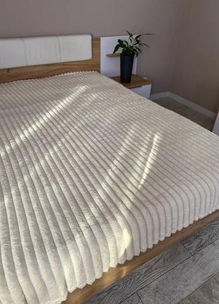 Покривало плед шарпей молочний