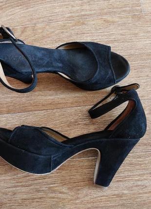 Босоножками сандалии кожаные замшевые платформа2 фото