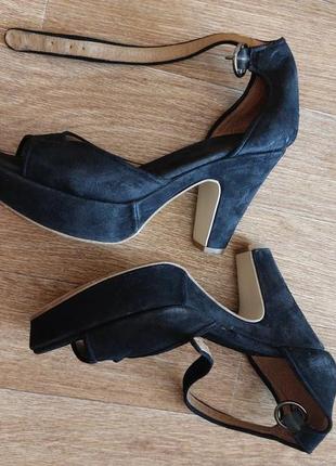 Босоножками сандалии кожаные замшевые платформа7 фото