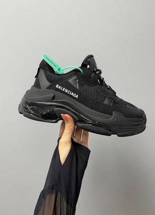 Кроссовки в стиле balenciaga triple s gray red blue
