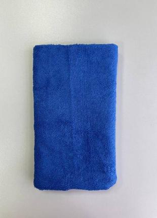 Махровий рушник, 70х140 ,100% бавовна синій узбекистан2 фото