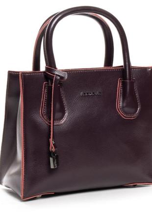 Женская компактная кожаная мини сумочка / цвет бордо винный / женская стильная мини сумка-клатч кроссбоди