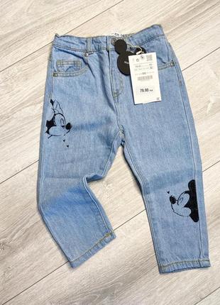 Джинси zara mickey mouse