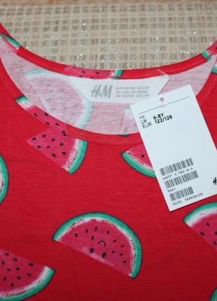Новий сарафан дівчинці кавуни 8-10 років від тонких h&m, англія5 фото