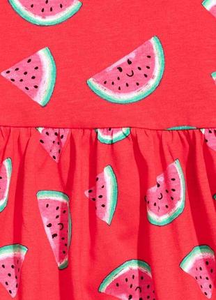 Новий сарафан дівчинці кавуни 8-10 років від тонких h&m, англія3 фото