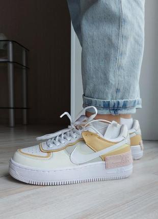 Женские кожаные кроссовки nike force shadow spruce aura pink