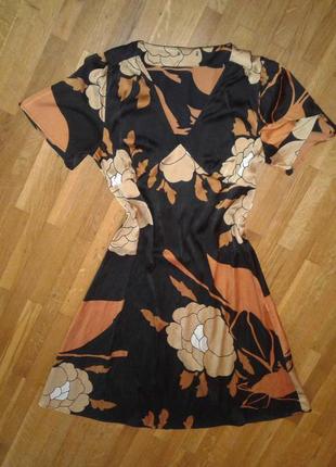 Легчайшее платье миди натуральный шелк м (38)р.1 фото