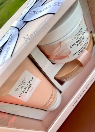 Подарунковий набір для тіла victoria secret the calm ritual coconut milk & rose