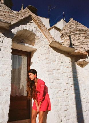 Нове рожеве плаття у вишивку бавовна zara