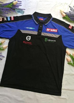 Гоночная футболка поло yamaha mcams - yamaha спонсори monster energizer....