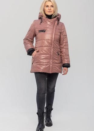 Демисезонная женская куртка с поясом3 фото
