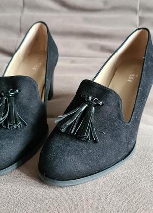 Черные классически замшевые туфли лоферы varese5 фото