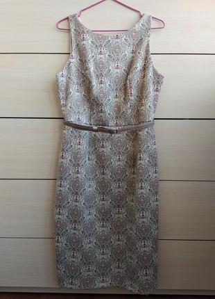 40р. нарядное жаккардовое платье с люрексом monsoon