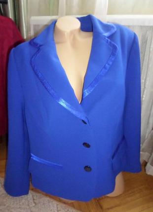 Пиджак синий большого размера silouette5 фото