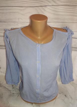 Женская блузка, голубая, 44