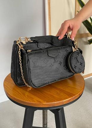 Сумочка  мульти черная pochette multi black